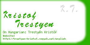 kristof trestyen business card