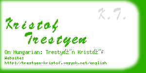 kristof trestyen business card